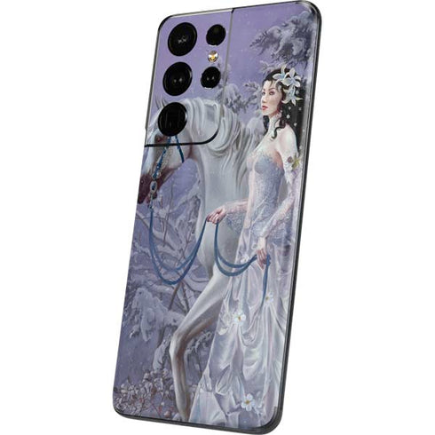 Fairy with Horse in Snow by Nene Thomas Galaxy S21 Ultra 5G Skin