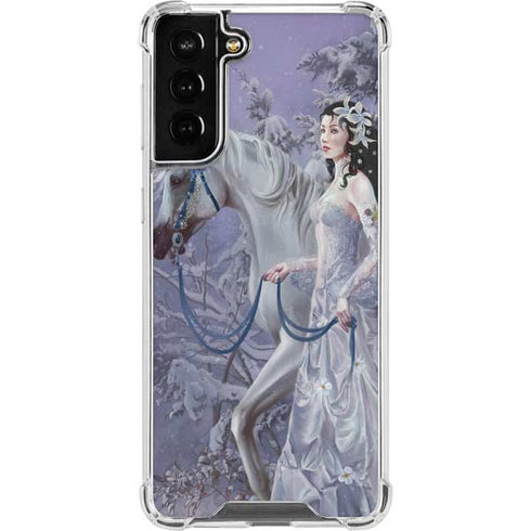 Fairy with Horse in Snow by Nene Thomas Galaxy S22 Plus Clear Case