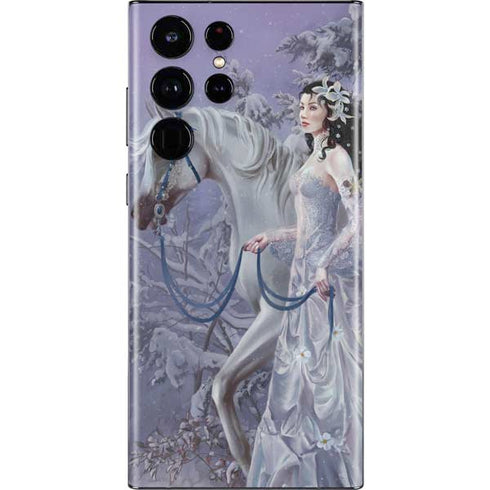 Fairy with Horse in Snow by Nene Thomas Galaxy S22 Ultra Skin