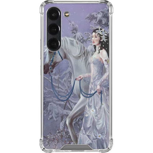 Fairy with Horse in Snow by Nene Thomas Galaxy S23 Plus Clear Case