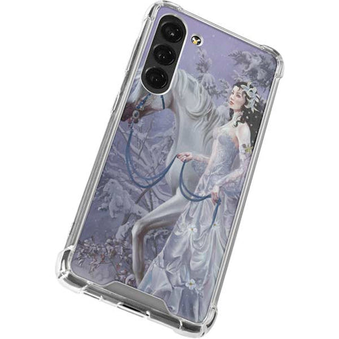 Fairy with Horse in Snow by Nene Thomas Galaxy S23 Plus Clear Case