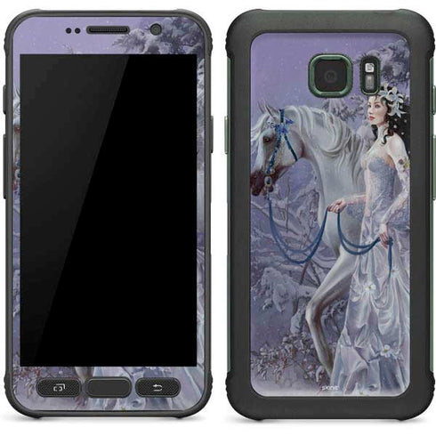 Fairy with Horse in Snow by Nene Thomas Galaxy S7 Active Skin
