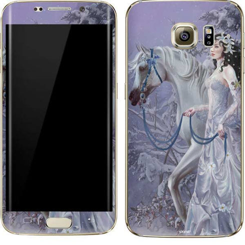 Fairy with Horse in Snow by Nene Thomas Galaxy S7 Edge Skin
