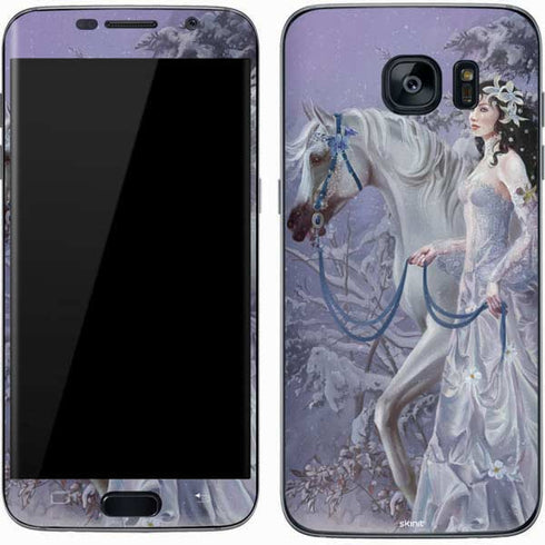 Fairy with Horse in Snow by Nene Thomas Galaxy S7 Skin