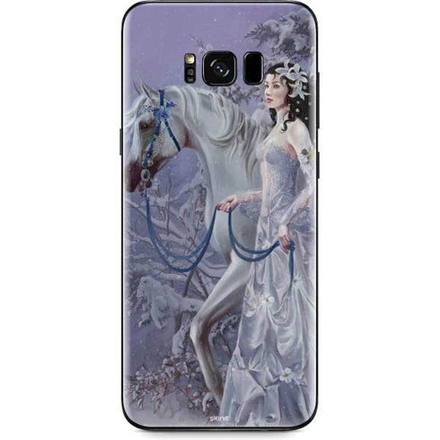Fairy with Horse in Snow by Nene Thomas Galaxy S8 Skin