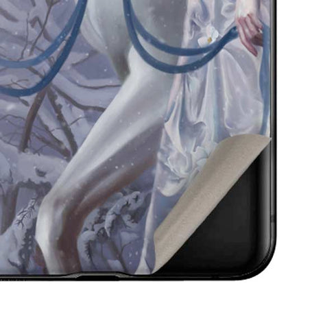 Fairy with Horse in Snow by Nene Thomas Galaxy Z Flip Skin