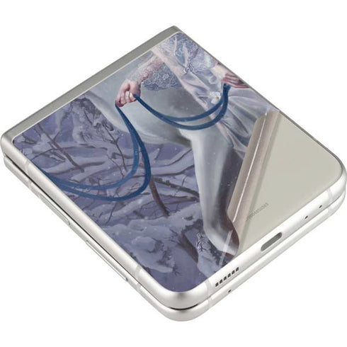 Fairy with Horse in Snow by Nene Thomas Galaxy Z Flip4 5G Skin