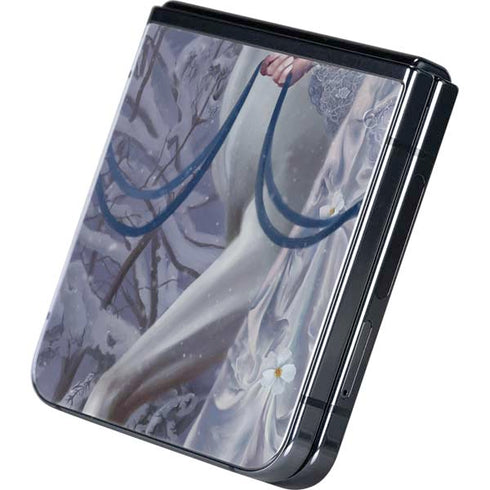 Fairy with Horse in Snow by Nene Thomas Galaxy Z Flip5 5G Skin