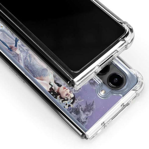 Fairy with Horse in Snow by Nene Thomas Galaxy Z Fold5 5G Clear Case