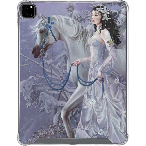 Fairy with Horse in Snow by Nene Thomas iPad Pro 12.9in (2020) Clear Case