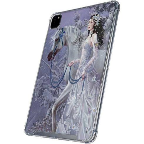 Fairy with Horse in Snow by Nene Thomas iPad Pro 12.9in (2020) Clear Case