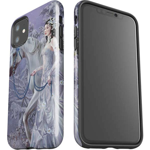 Fairy with Horse in Snow by Nene Thomas iPhone 11 Impact Case