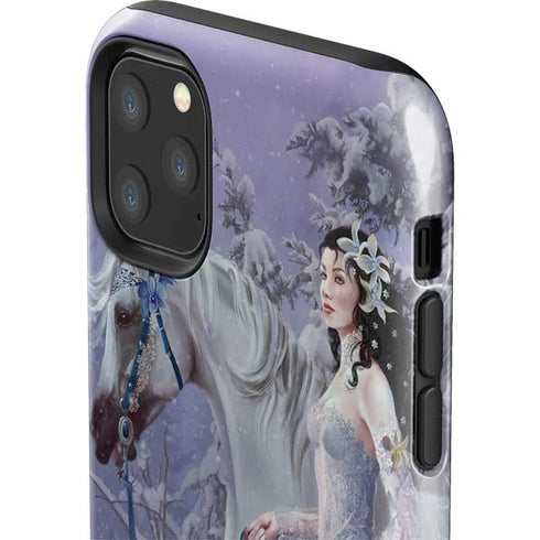 Fairy with Horse in Snow by Nene Thomas iPhone 11 Pro Max Impact Case