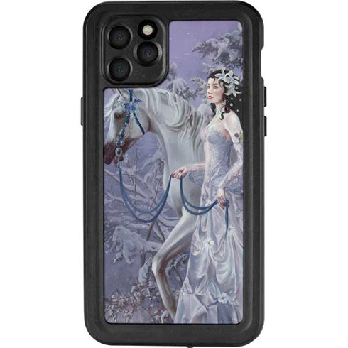 Fairy with Horse in Snow by Nene Thomas iPhone 11 Pro Max Waterproof Case