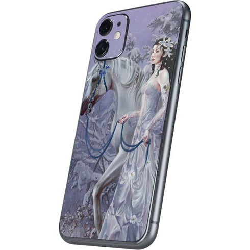 Fairy with Horse in Snow by Nene Thomas iPhone 11 Skin