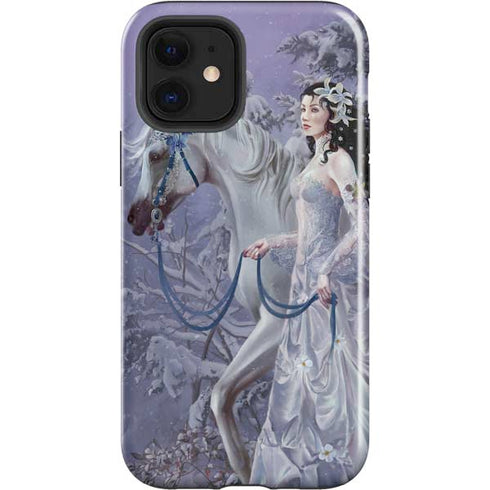 Fairy with Horse in Snow by Nene Thomas iPhone 12 Impact Case