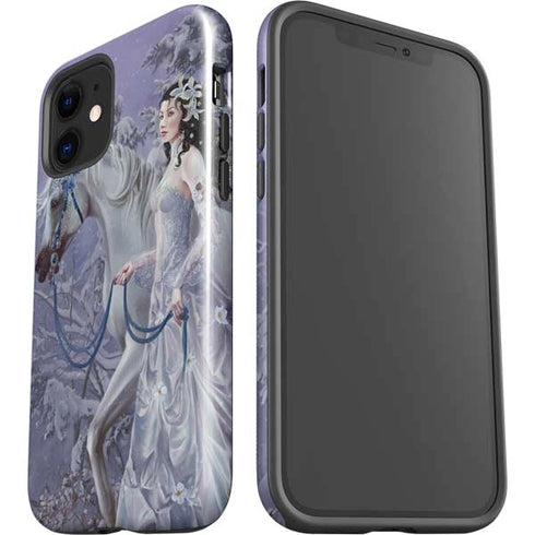 Fairy with Horse in Snow by Nene Thomas iPhone 12 Impact Case