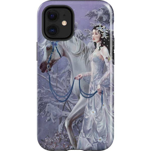 Fairy with Horse in Snow by Nene Thomas iPhone 12 Mini Impact Case