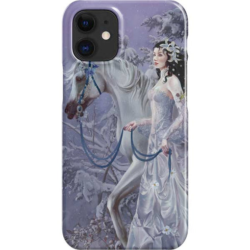 Fairy with Horse in Snow by Nene Thomas iPhone 12 Mini Lite Case