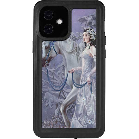 Fairy with Horse in Snow by Nene Thomas iPhone 12 Mini Waterproof Case