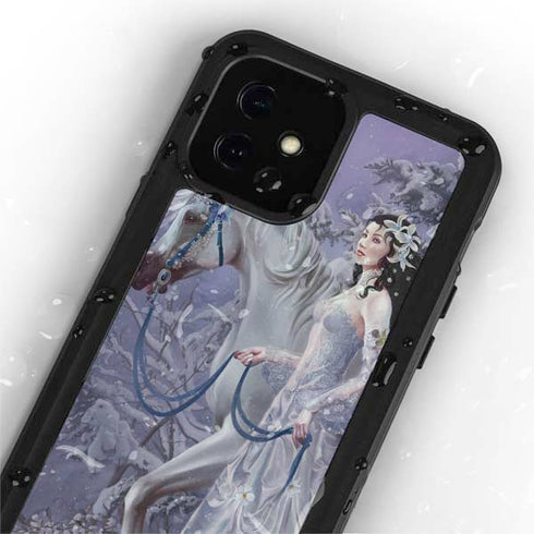 Fairy with Horse in Snow by Nene Thomas iPhone 12 Mini Waterproof Case