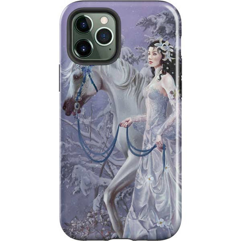 Fairy with Horse in Snow by Nene Thomas iPhone 12 Pro Impact Case