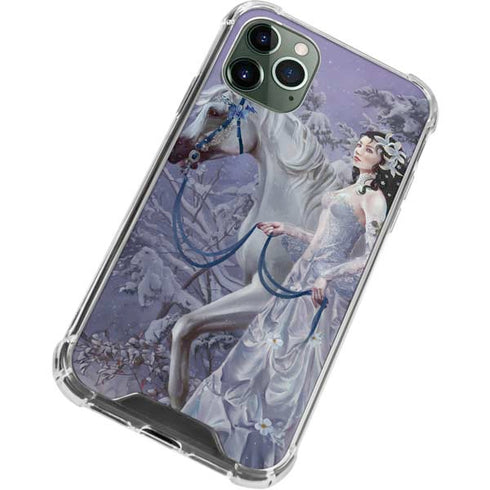 Fairy with Horse in Snow by Nene Thomas iPhone 12 Pro Max Clear Case