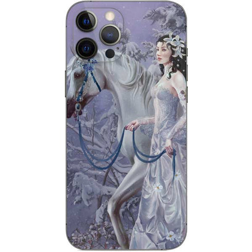 Fairy with Horse in Snow by Nene Thomas iPhone 12 Pro Max Skin