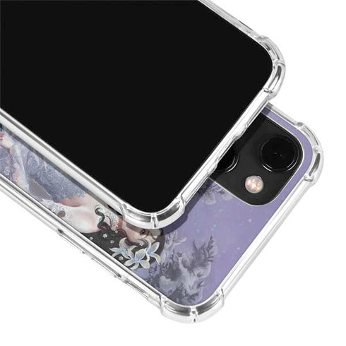 Fairy with Horse in Snow by Nene Thomas iPhone 13 Mini Clear Case
