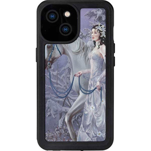 Fairy with Horse in Snow by Nene Thomas iPhone 13 Mini Waterproof Case