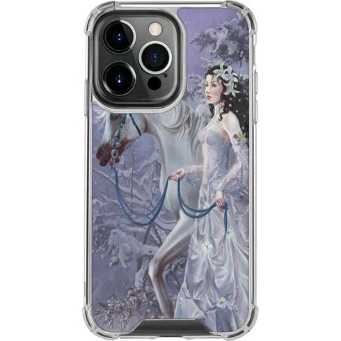 Fairy with Horse in Snow by Nene Thomas iPhone 13 Pro Clear Case