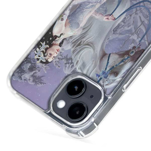 Fairy with Horse in Snow by Nene Thomas iPhone 15 Plus MagSafe Case