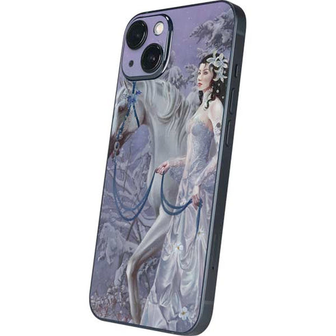 Fairy with Horse in Snow by Nene Thomas iPhone 15 Plus Skin