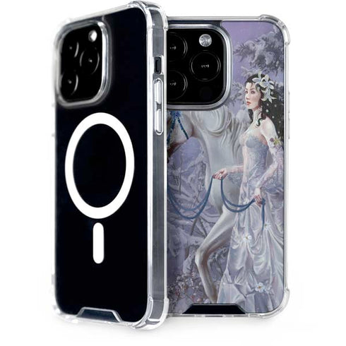 Fairy with Horse in Snow by Nene Thomas iPhone 15 Pro MagSafe Case