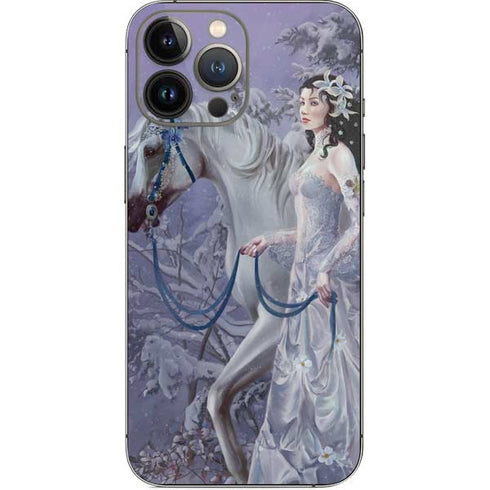 Fairy with Horse in Snow by Nene Thomas iPhone 14 Pro Max Skin