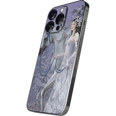 Fairy with Horse in Snow by Nene Thomas iPhone 14 Pro Max Skin