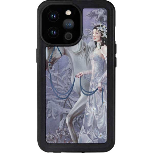 Fairy with Horse in Snow by Nene Thomas iPhone 14 Pro Max Waterproof Case