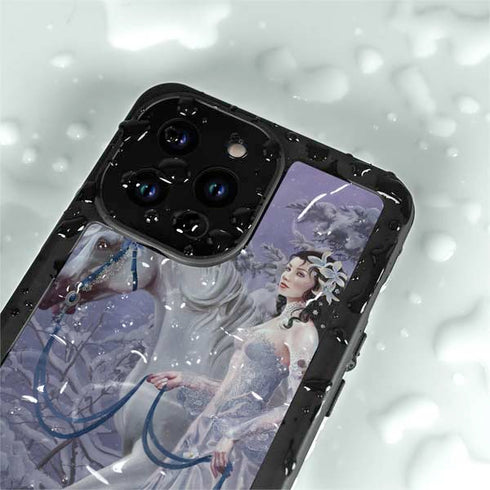 Fairy with Horse in Snow by Nene Thomas iPhone 14 Pro Max Waterproof Case
