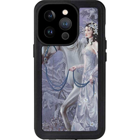 Fairy with Horse in Snow by Nene Thomas iPhone 14 Pro Waterproof Case