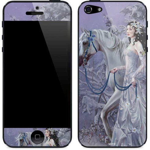Fairy with Horse in Snow by Nene Thomas iPhone 5/5s/5SE Skin