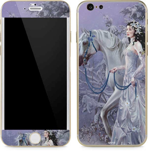 Fairy with Horse in Snow by Nene Thomas iPhone 6/6s Skin