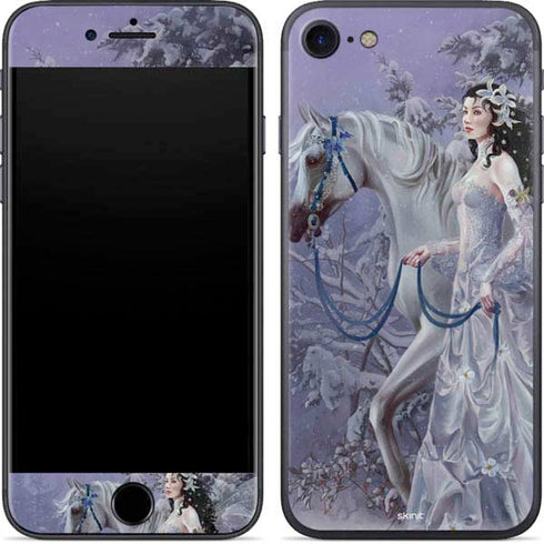 Fairy with Horse in Snow by Nene Thomas iPhone 7 Skin