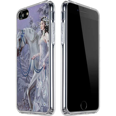 Fairy with Horse in Snow by Nene Thomas iPhone SE (2nd & 3rd Gen) Clear Case