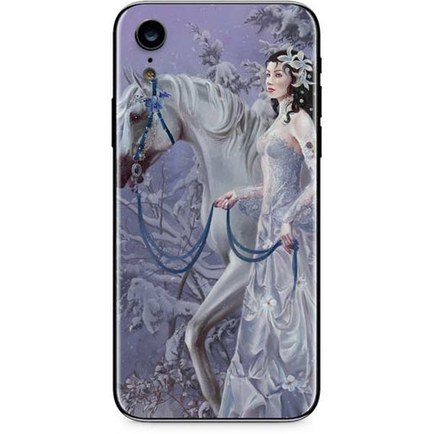 Fairy with Horse in Snow by Nene Thomas iPhone XR Skin