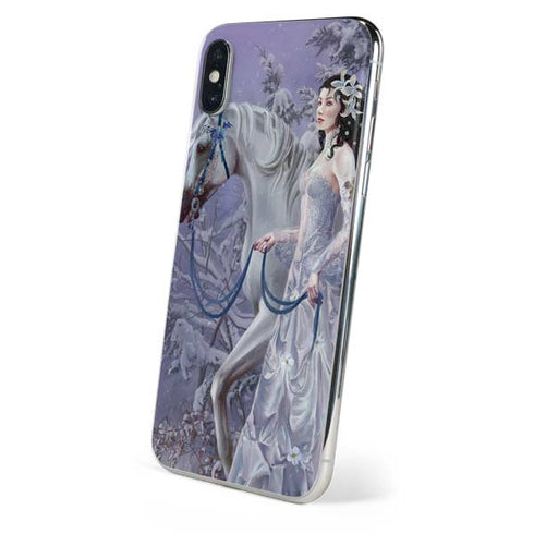 Fairy with Horse in Snow by Nene Thomas iPhone XS Max Skin