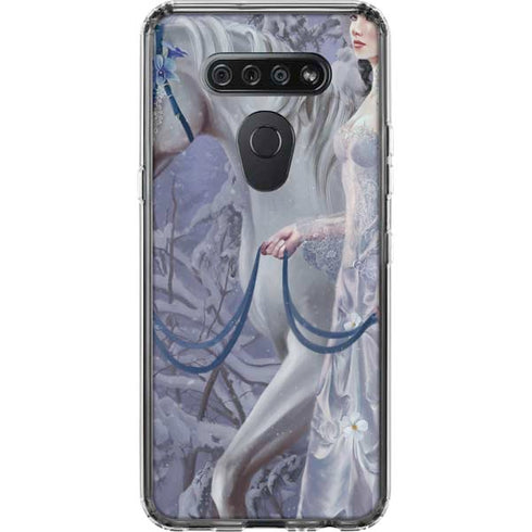 Fairy with Horse in Snow by Nene Thomas LG K51/Q51 Clear Case