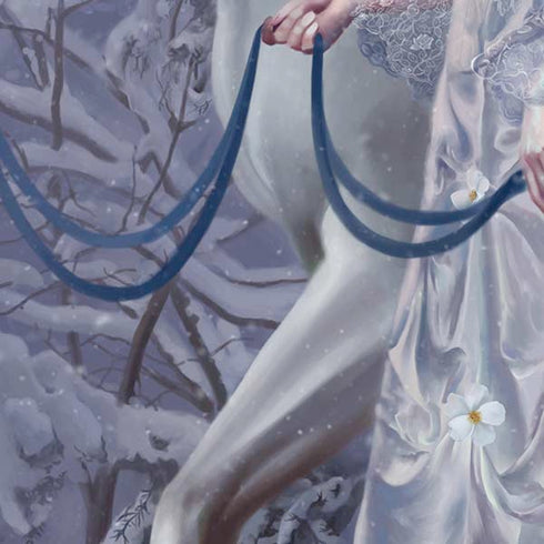 Fairy with Horse in Snow by Nene Thomas Moto E5 Play Skin