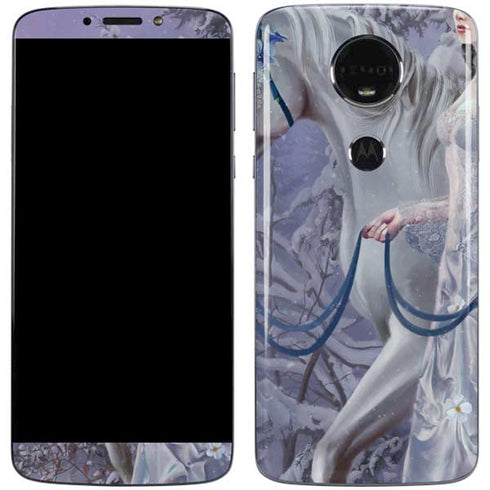 Fairy with Horse in Snow by Nene Thomas Moto E5 Plus Skin