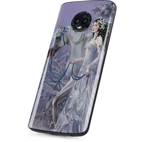 Fairy with Horse in Snow by Nene Thomas Moto G6 Skin