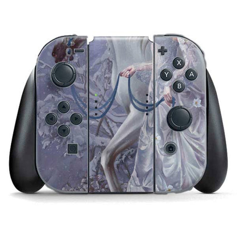 Fairy with Horse in Snow by Nene Thomas Nintendo Switch (2017-2021) Joy-Con Controller Skin